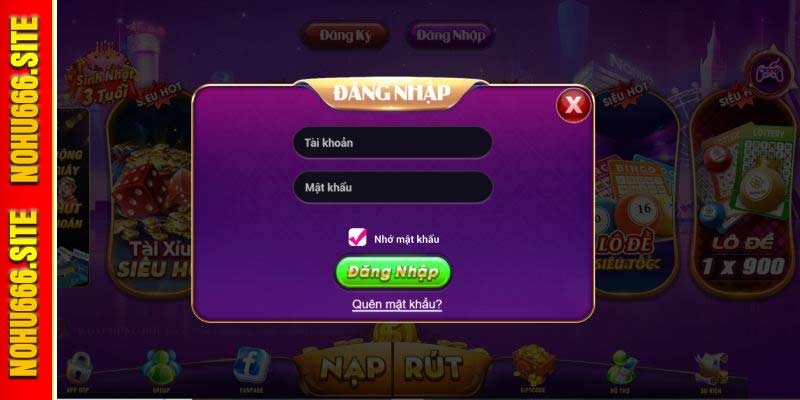 Sự cố khi đăng nhập vào cổng game nohu666